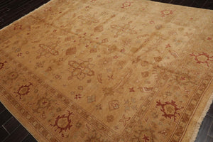 8’1" x 10’1” Authentic Hand Knotted Wool Turkish Oushak Oriental Area Rug Tan - Oriental Rug Of Houston