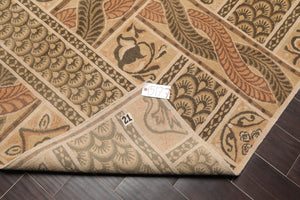 6' x 9' Hand Knotted Tibetan 100% Wool Art Deco Oriental Area Rug Beige - Oriental Rug Of Houston