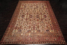 10x14 Beige, Rust Hand Knotted 100% Wool Mahal Traditional Oriental Area Rug