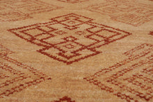 8x10 Tan, Caramel Hand Knotted Tibetan 100% Wool Michaelian & Kohlberg Transitional Oriental Area Rug