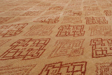 8x10 Tan, Caramel Hand Knotted Tibetan 100% Wool Michaelian & Kohlberg Transitional Oriental Area Rug