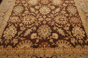 8’7" x 12’6" Hand Knotted 100% Wool Superfine Peshawar Oriental Area Rug Brown - Oriental Rug Of Houston