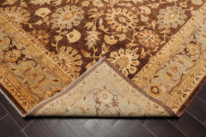 8’7" x 12’6" Hand Knotted 100% Wool Superfine Peshawar Oriental Area Rug Brown - Oriental Rug Of Houston