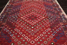 8'1" x 11'6" Machine Made 100% Wool Area Rug Red Made in USA - Oriental Rug Of Houston