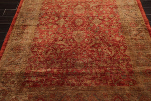 6'1" x 14'10" Hand Knotted Peshawar Palace Runner Silky Sheen 200 KPSI Area Rug Red