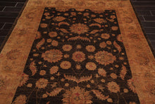 6'3" x 9'7" Hand Knotted Wool Peshawar Silky Sheen Oriental Area Rug Chocolate