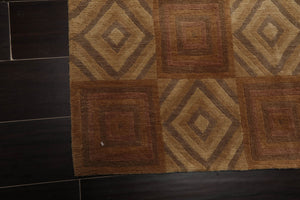 4x6 Brown Hand Knotted Tibetan 100% Wool Michaelian & Kohlberg Modern & Contemporary Oriental Area Rug