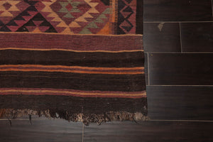 9x12 Brown Hand Knotted Flatweave Kilim 100% Wool Kilim Southwestern Oriental Area Rug
