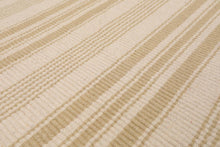 3' x 5' Hand Woven Dhurry Kilim Flatweave Wool Stripes Oriental Area Rug Beige