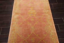 3'1'' x 4'10'' Hand Knotted 100% Wool Oushak Traditional Area Rug Salmon