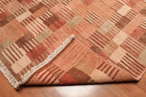 6'2" x 8'10" Hand Knotted 100% Wool Tibetan Area rug Modern Rust - Oriental Rug Of Houston