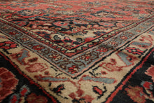 9' 6''x25' Palace Rose, Charcoal Hand Knotted 100% Wool Lilihaan Traditional Oriental Area Rug