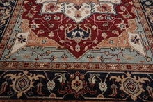 Herizz Hand Knotted 100% Wool Traditional Oriental Area Rug Rust 8’10" x 12’ - Oriental Rug Of Houston