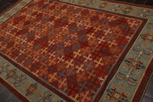 Lapchi Hand Knotted 100% Wool Traditional Tibetan Area Rug Rust 6’1" x 9’1” - Oriental Rug Of Houston