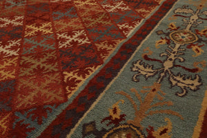 Lapchi Hand Knotted 100% Wool Traditional Tibetan Area Rug Rust 6’1" x 9’1” - Oriental Rug Of Houston