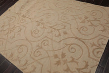 5’7" x 7’5”Tibetan Area Rug Hand Knotted Wool Iron Gate High Low Pile Moss - Oriental Rug Of Houston