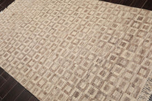 5'1'' x 8'6'' Hand Knotted Wool Modern Area Rug Beige, Brown - Oriental Rug Of Houston