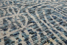 LoomBloom 8x10 Gray, Blue Hand Knotted Oushak 100% Wool Modern & Contemporary Oriental Area Rug
