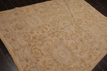 French Aubusson Savonnerie Hand Knotted Wool Area Rug Beige 6’x8’8” - Oriental Rug Of Houston