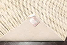 5' x 7'4'' Handmade 100% Wool Designer Stripes Modern Oriental Area Rug Beige