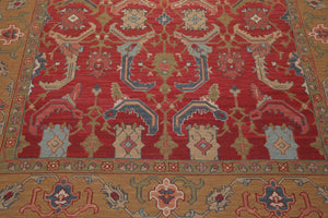 6'2'' x 9'2'' Hand Knotted Wool Arts & Craft Area Rug Rose