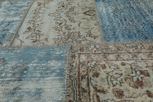 6'x9' Hand Knotted Flat Weave Wool Turkish Patchwork Oriental Area Rug Blue - Oriental Rug Of Houston