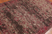 4'10" x 7'4"Persiano Erased Pattern Contemporary Cotton Flatweave Area Rug Beige