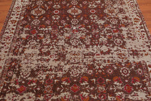 4'11"x7'10" Persiano Erased Pattern Contemporary Cotton Flatweave Area Rug Brown - Oriental Rug Of Houston