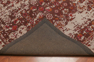 4'11"x7'10" Persiano Erased Pattern Contemporary Cotton Flatweave Area Rug Brown