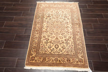 3'4'' x 4'10'' Hand Knotted Wool Kashan Traditional Oriental Area Rug Caramel