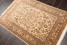 3'4'' x 4'10'' Hand Knotted Wool Kashan Traditional Oriental Area Rug Caramel