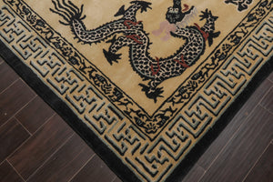 Multi Size Hand Tufted Pictorial New Zealand Wool Chinese Traditional  Oriental Area Rug Beige,Black Color
