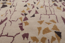 2'11" x 4'11" Hand Knotted Tibetan 100% Wool Graphic Oriental Area Rug Beige - Oriental Rug Of Houston
