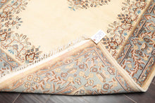 4'2'' x 6'3'' Hand Knotted 100% Wool Kerman Traditional Oriental Area Rug Cream - Oriental Rug Of Houston
