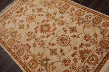 4' x 5'11'' Hand Knotted 100% Wool Oushak Traditional Area Rug Taupe, Beige - Oriental Rug Of Houston