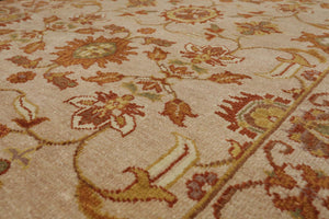 4' x 5'11'' Hand Knotted 100% Wool Oushak Traditional Area Rug Taupe, Beige - Oriental Rug Of Houston