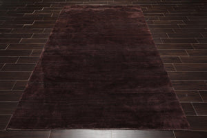6'x9' Hand Knotted 100% Wool Thick Pile Gabehh Oriental Area Rug Dark Chocolate - Oriental Rug Of Houston