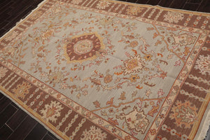 Hand Knotted Reversible 100% Wool Area Rug Moss 5’10" x 8’10” - Oriental Rug Of Houston