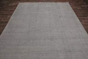 Multi Size Hand Loomed Ribbed Wool  Modern & Contemporary  Oriental Area Rug Ash Gray, Color