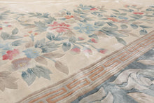 12'2" x 14'7" Hand Knotted 100% Bamboo Silk French Aubusson Savonnerie Area Rug Ivory - Oriental Rug Of Houston