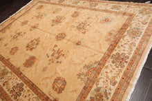 9'4'' x 12'8'' Hand Knotted 100% Wool Rare Egyptian Oushak Area Rug Tan Beige