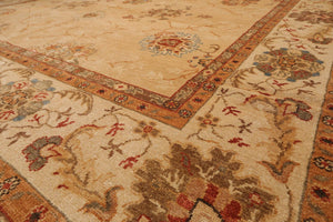9'4'' x 12'8'' Hand Knotted 100% Wool Rare Egyptian Oushak Area Rug Tan Beige - Oriental Rug Of Houston