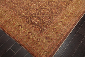 8' x 9'8" Hand Knotted 250 KPSI Distress Finish Afghan Area Rug Brown by Ariana - Oriental Rug Of Houston