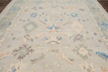 9x12 Hand Knotted All-Over Wool Oushak Traditional  Oriental Area Rug Mint,Celadon Color