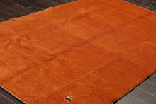 5'3" x 8'6" Hand Knotted 100% Wool Gabbeh Oriental Area Rug Burnt Orange - Oriental Rug Of Houston