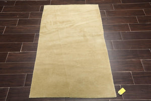 2'11" x 4'9" Hand Knotted Tibetan 100% Wool Ribbed Modern Area Rug Mint - Oriental Rug Of Houston