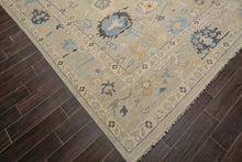 9x12 Hand Knotted All-Over Wool Oushak Traditional  Oriental Area Rug Mint,Beige Color