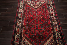 Runner Herizz Hand Knotted Red Medallion Traditional Wool Oriental Area Rug