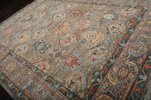 9’2"x12’3” Hand Knotted 100% Wool Herizz Traditional Oriental Area Rug Gray - Oriental Rug Of Houston