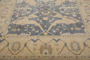 8’2"x9’11” Muted Turkish Oushak Hand Knotted 100% Wool Area Rug Slate - Oriental Rug Of Houston